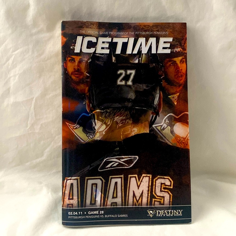 Penguins Ice Time Magazine with Craig Adams on Cover